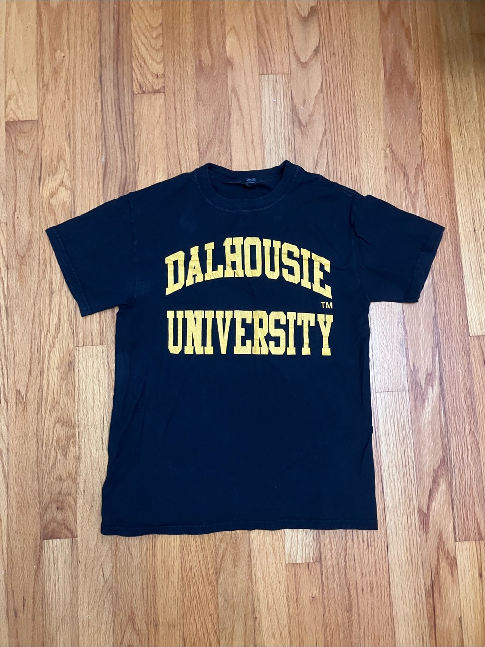 Dalhousie University Black T‑Shirt with Yellow Lettering